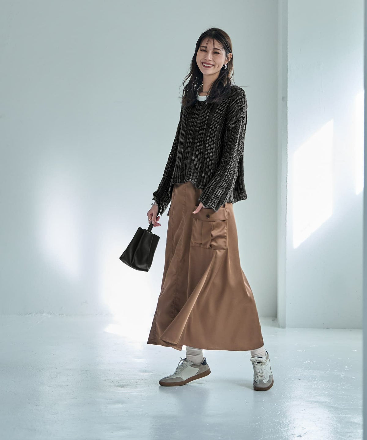 着用イメージ 168cm 着用サイズ 02　キャメルベージュ