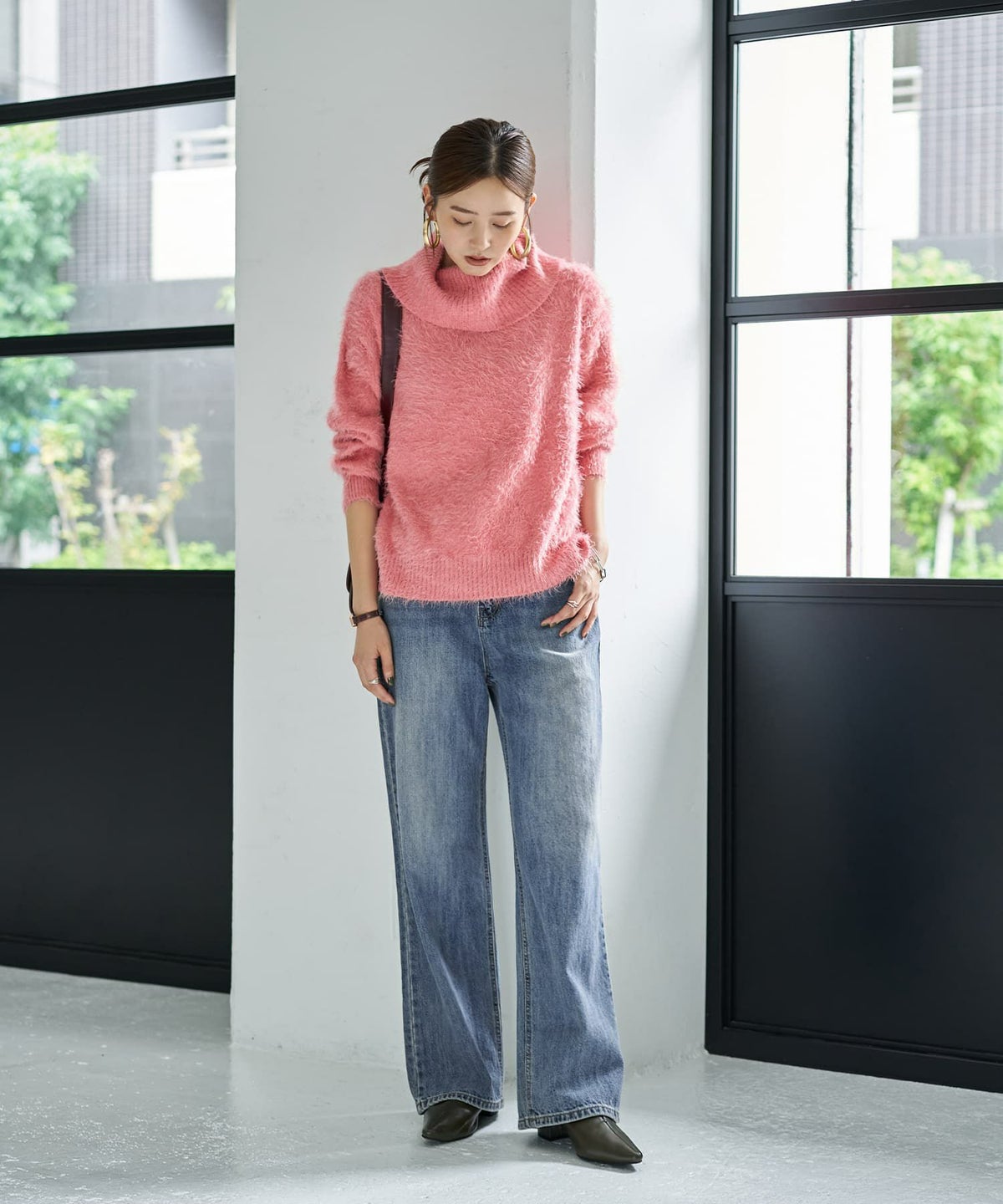 着用イメージ 166cm ピンク