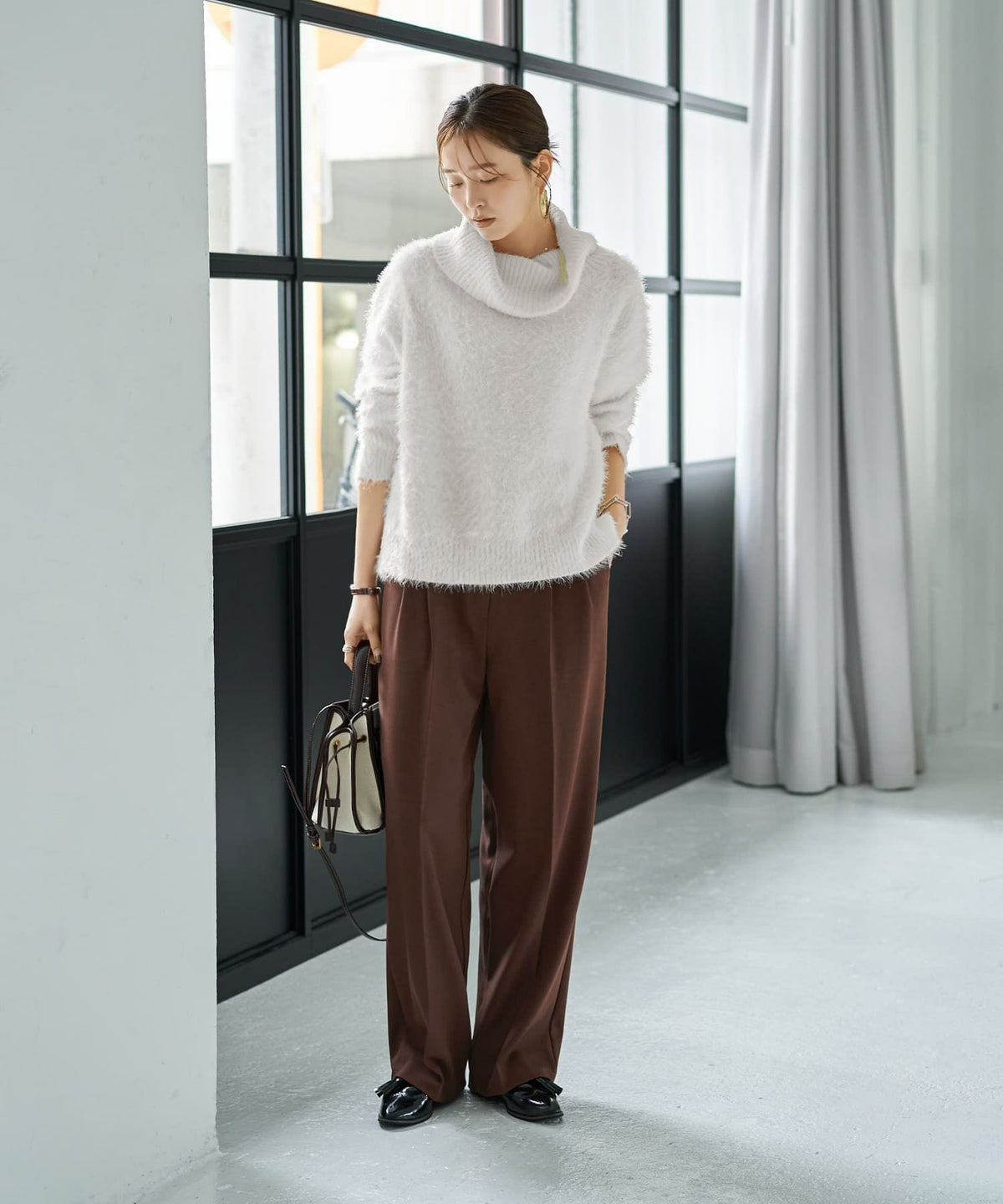 着用イメージ 166cm ホワイト