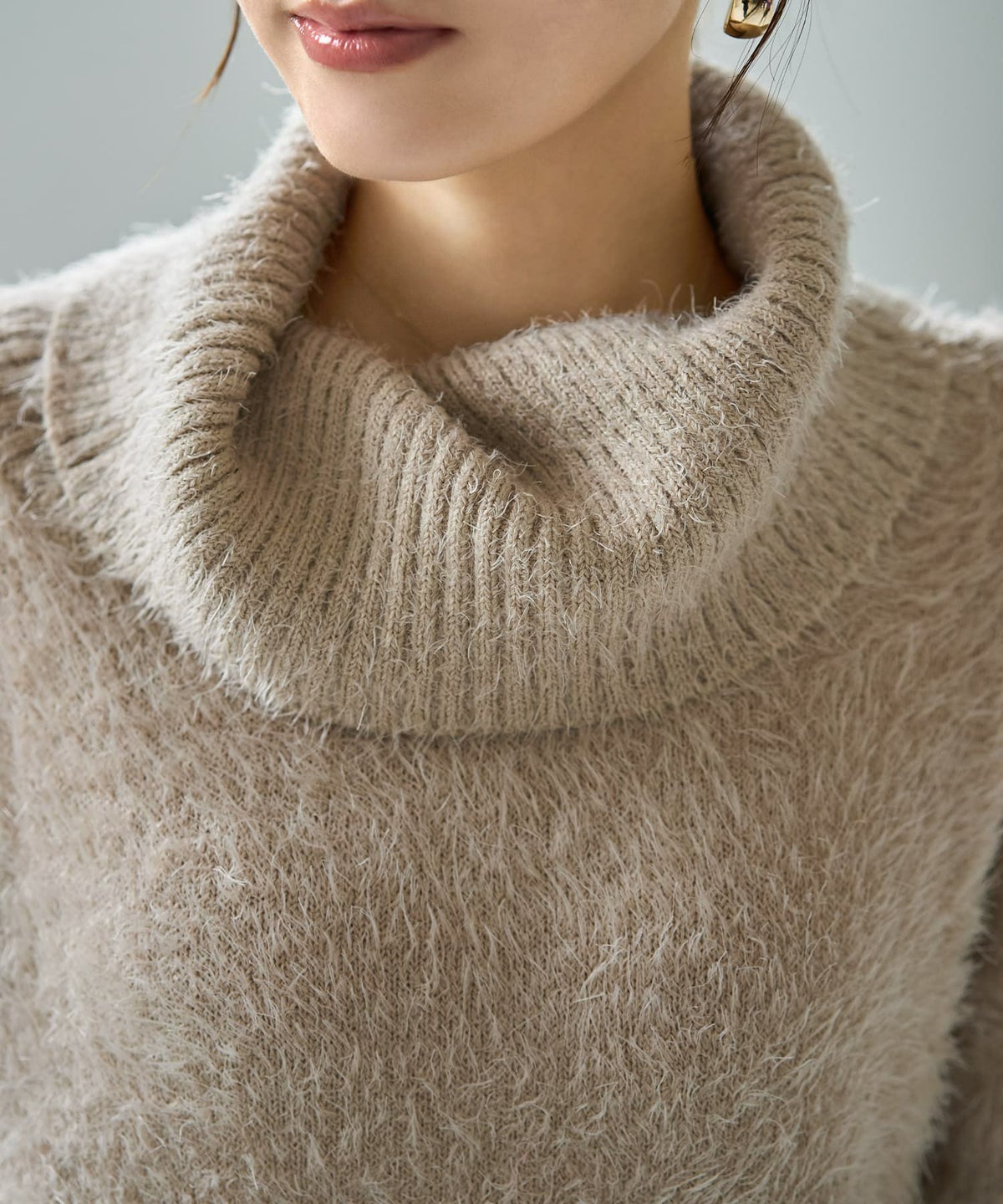 着用イメージ 166cm ベージュ