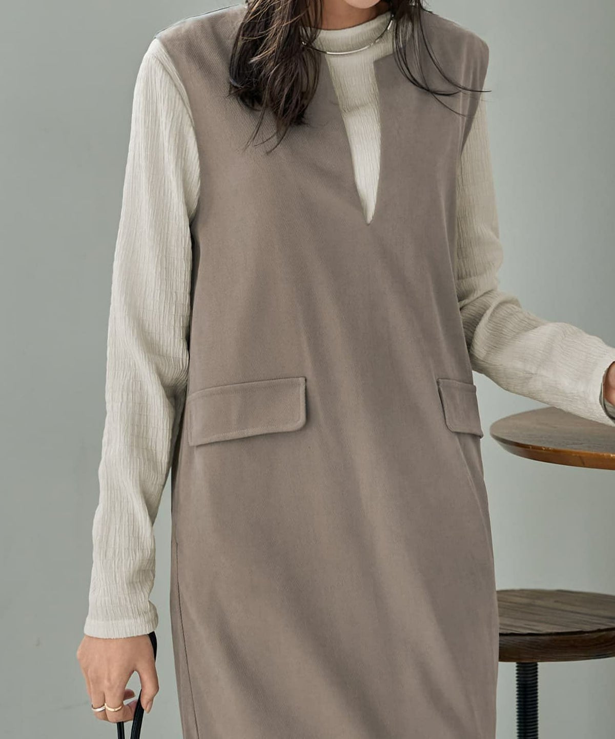 着用イメージ 168cm 着用サイズ 02 グレージュ