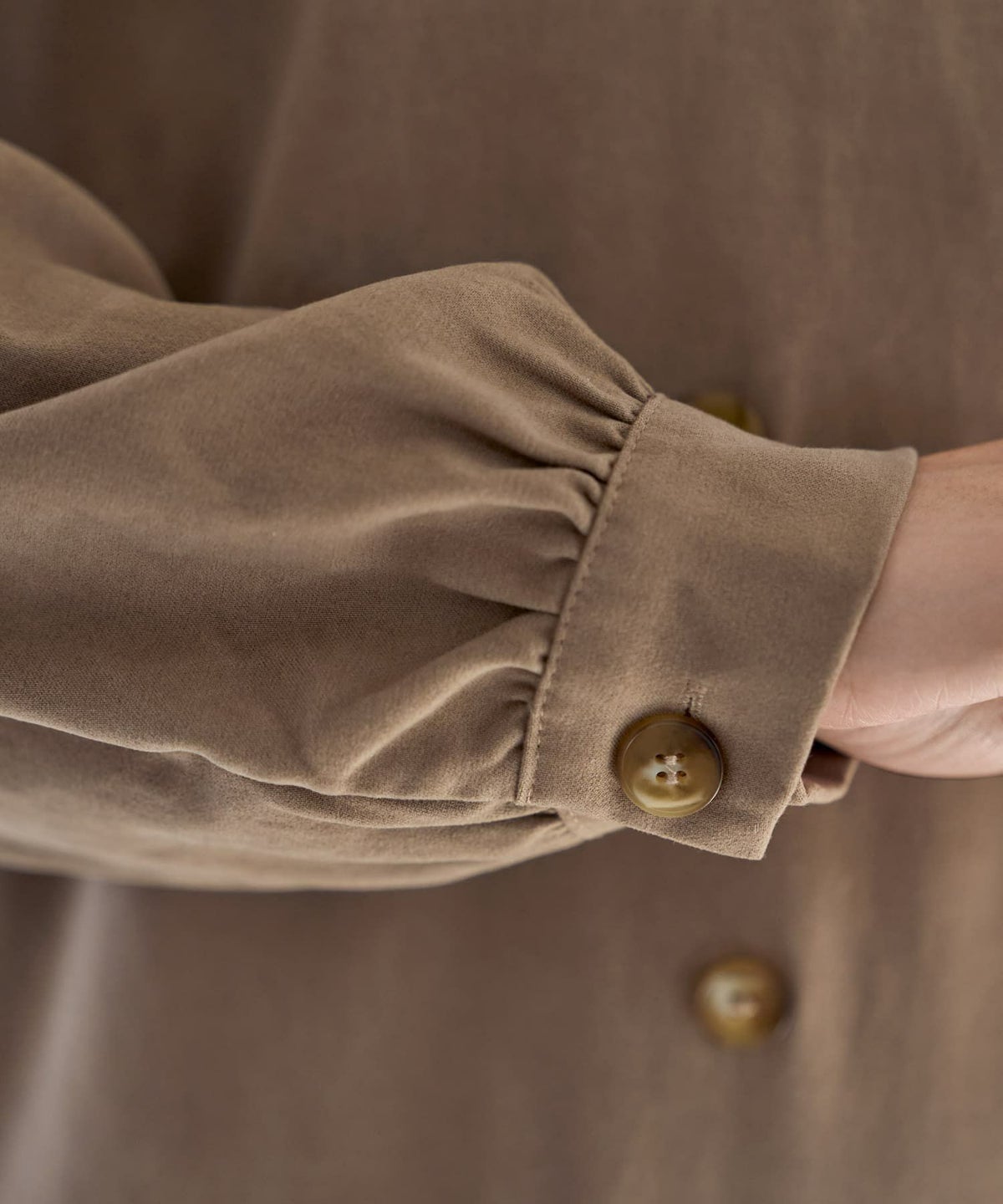 着用イメージ 166cm ベージュ