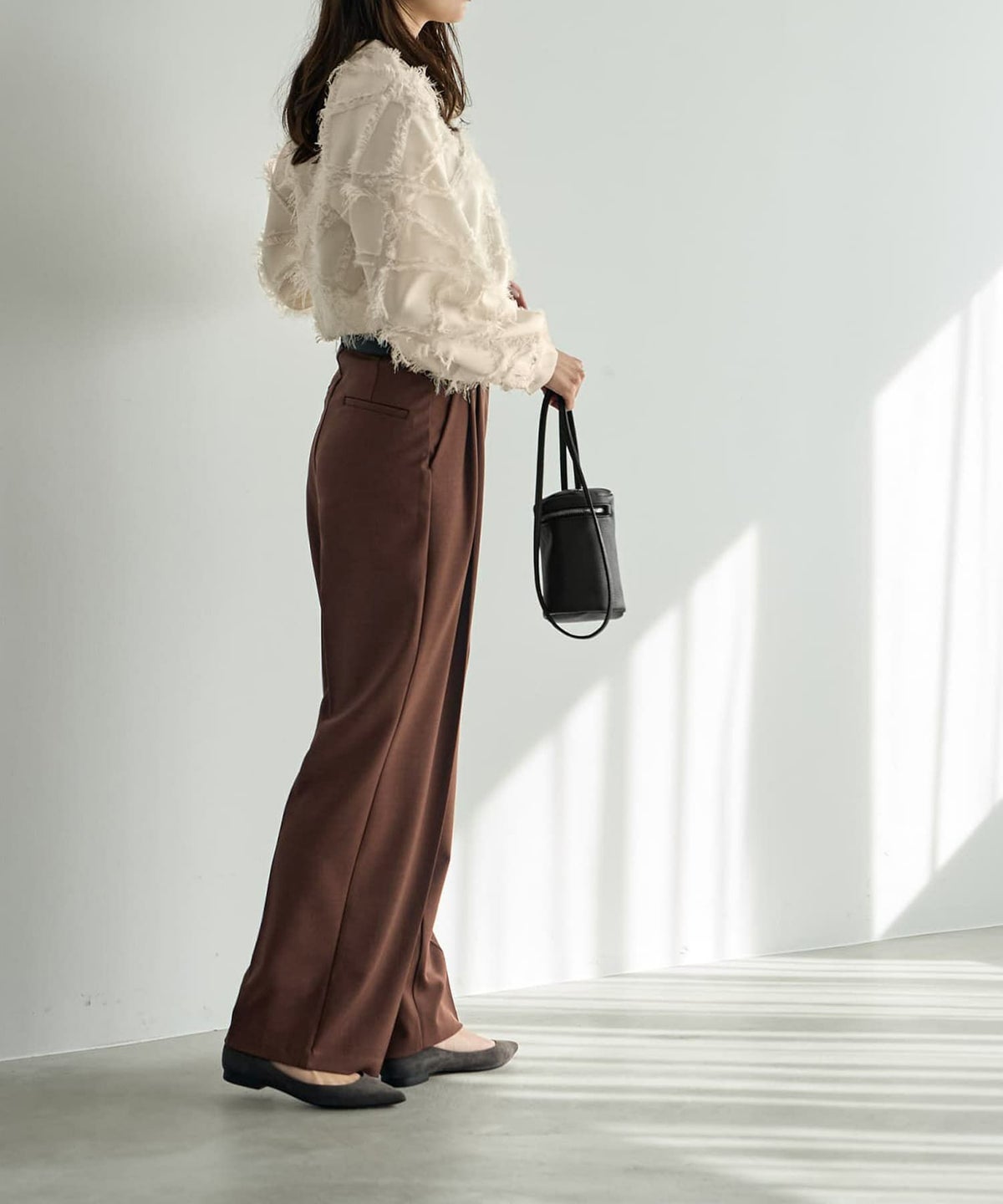 着用イメージ 168cm エクリュ