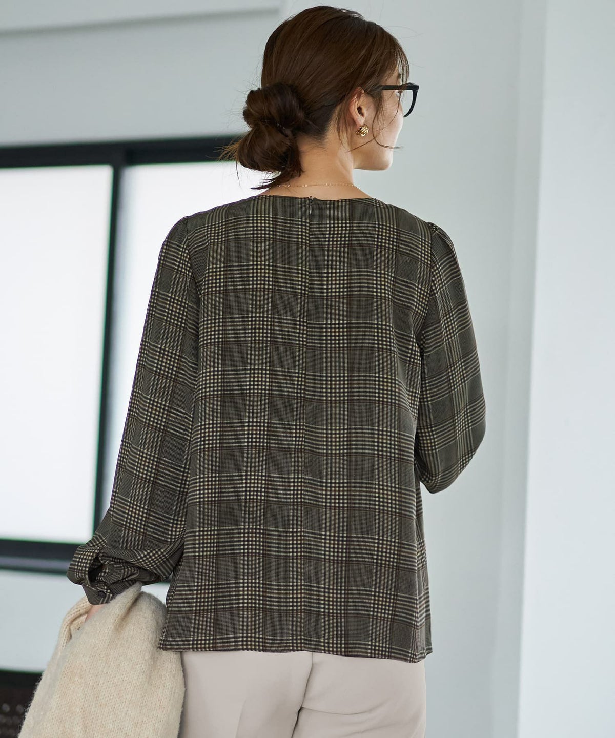 着用イメージ 166cm カーキミックス