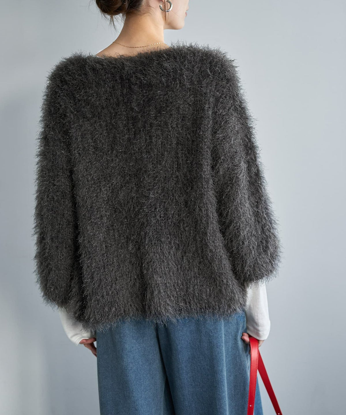 着用イメージ 167cm チャコール