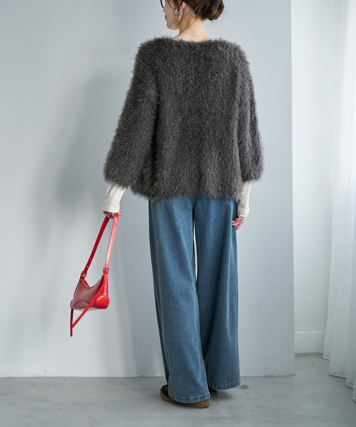 着用イメージ 167cm チャコール