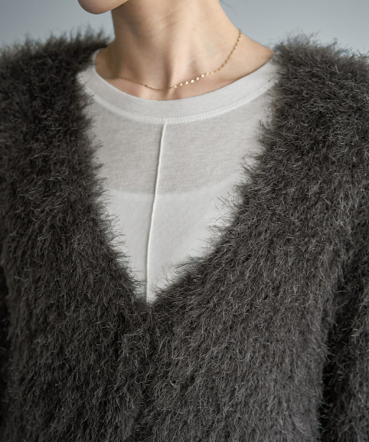 着用イメージ 167cm チャコール