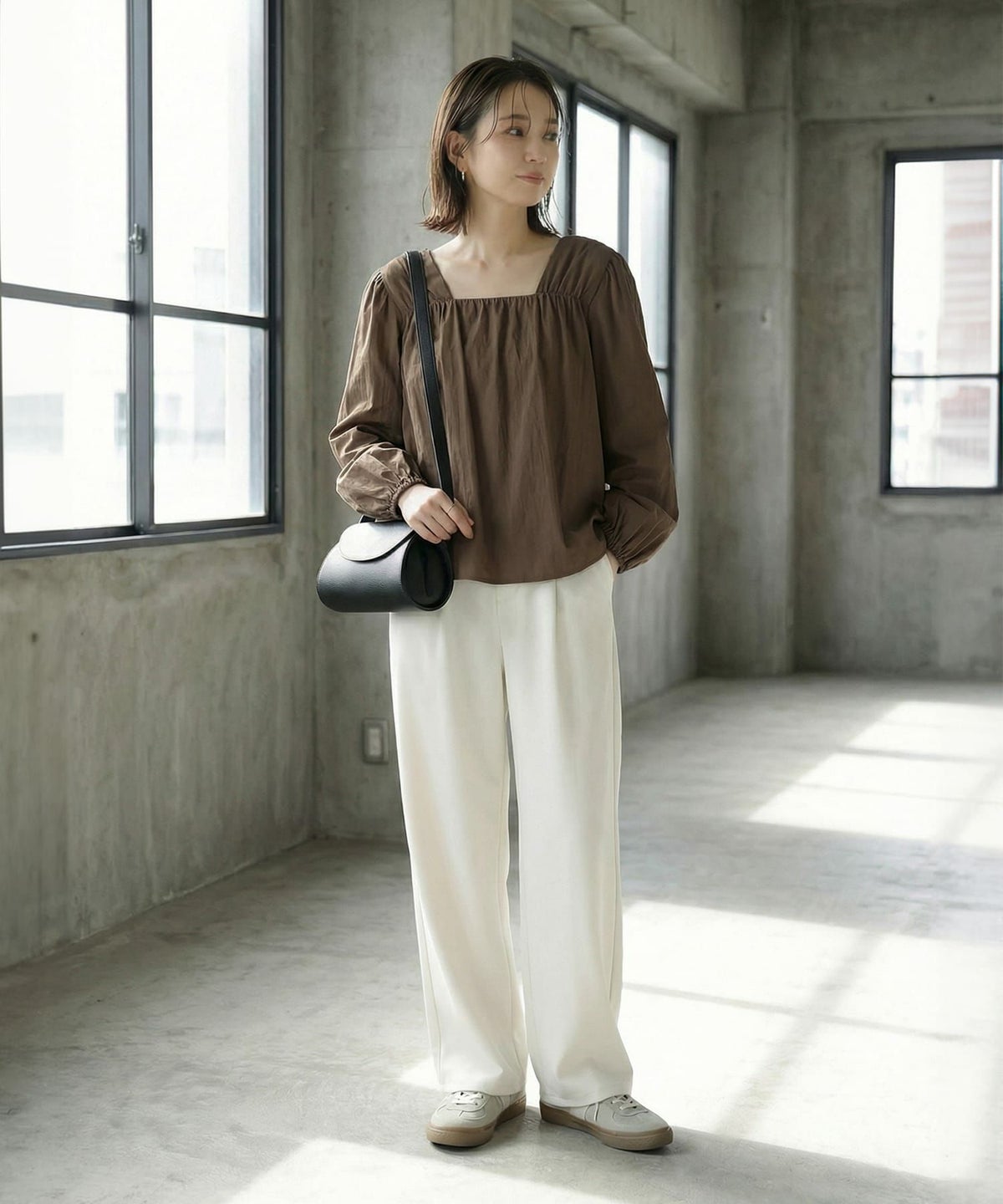 着用イメージ 168cm ブラウン