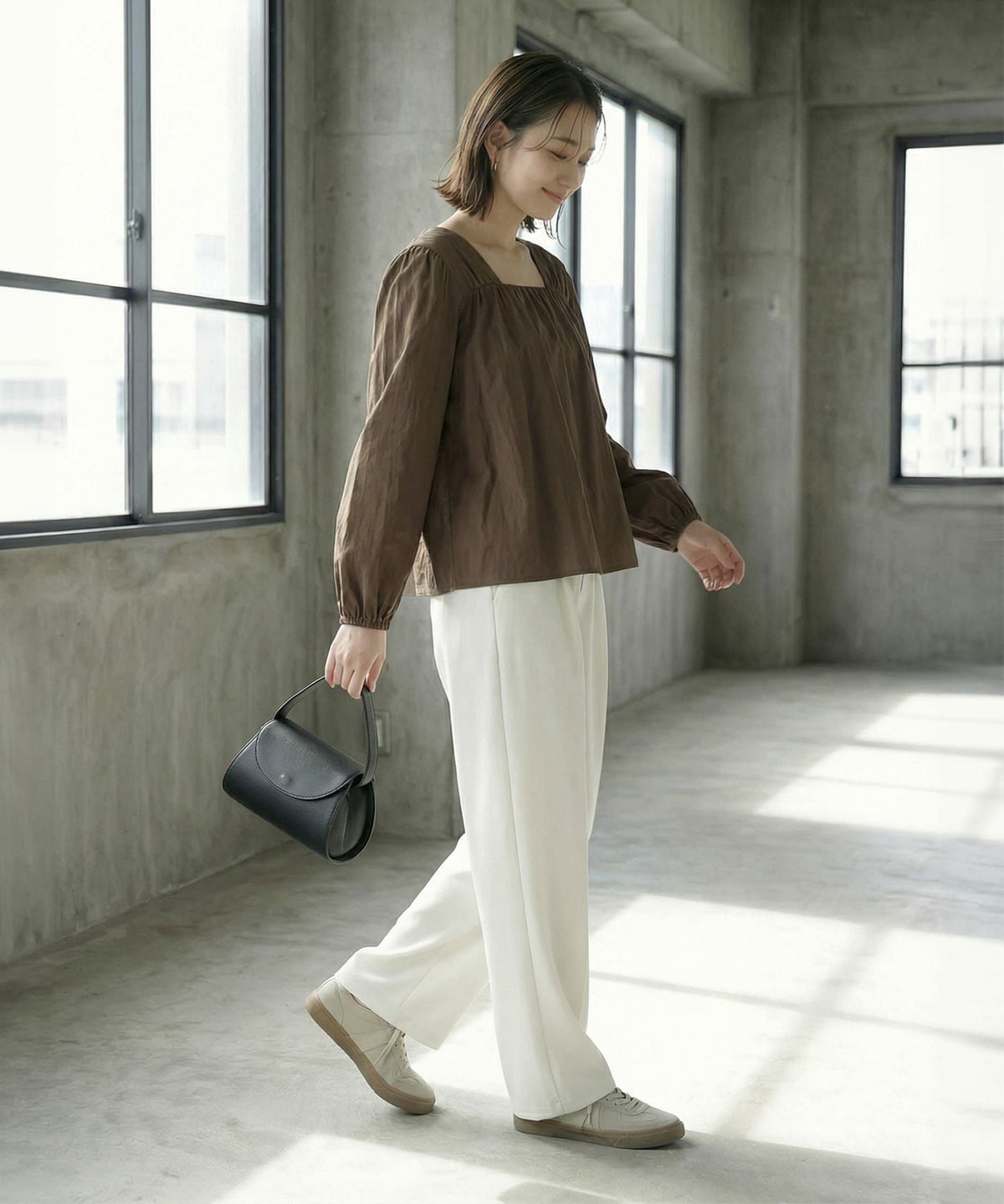 着用イメージ 168cm ブラウン