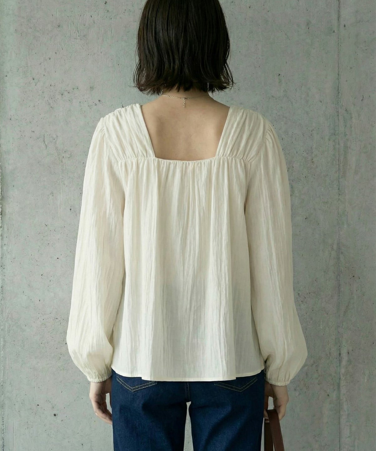 着用イメージ 168cm アイボリー