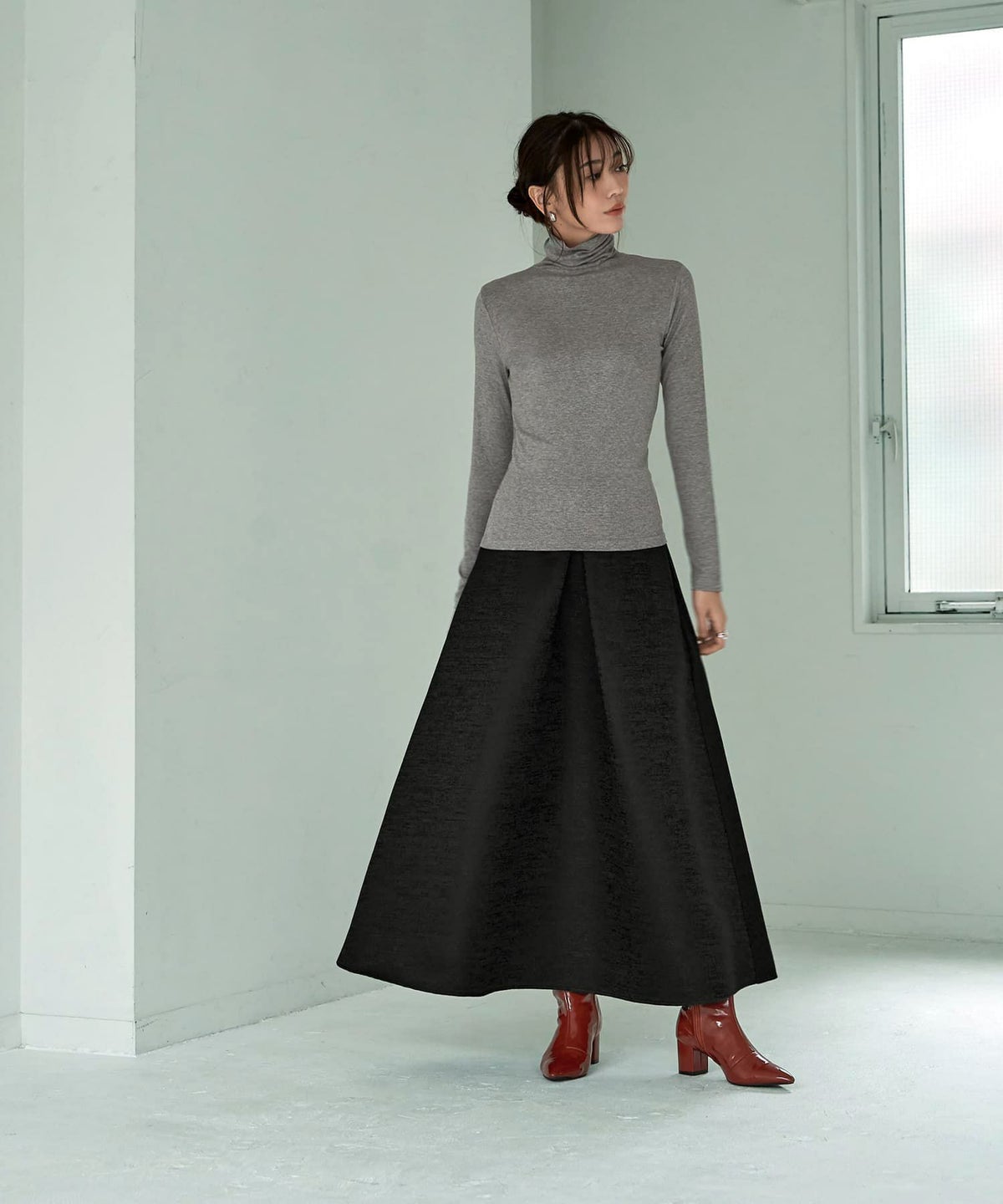 着用イメージ 165cm 着用サイズ S ブラック