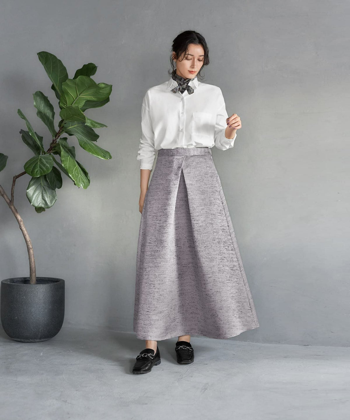 着用イメージ 165cm 着用サイズ S グレー