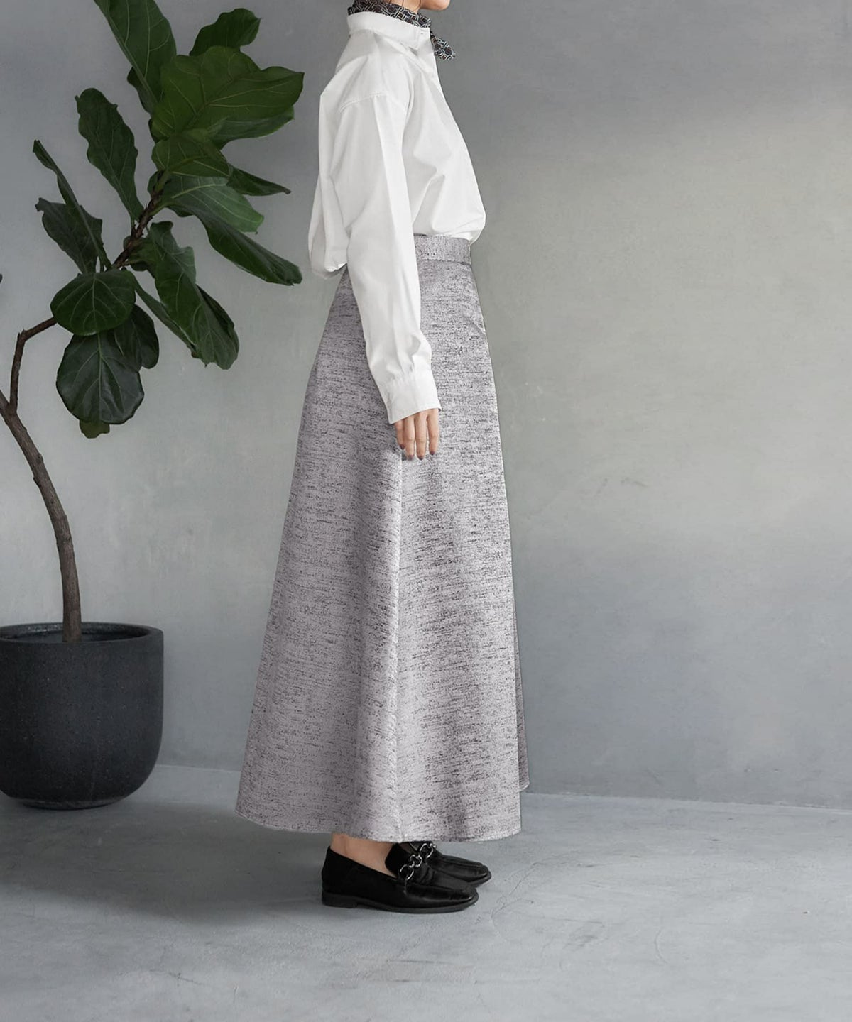 着用イメージ 165cm 着用サイズ S グレー