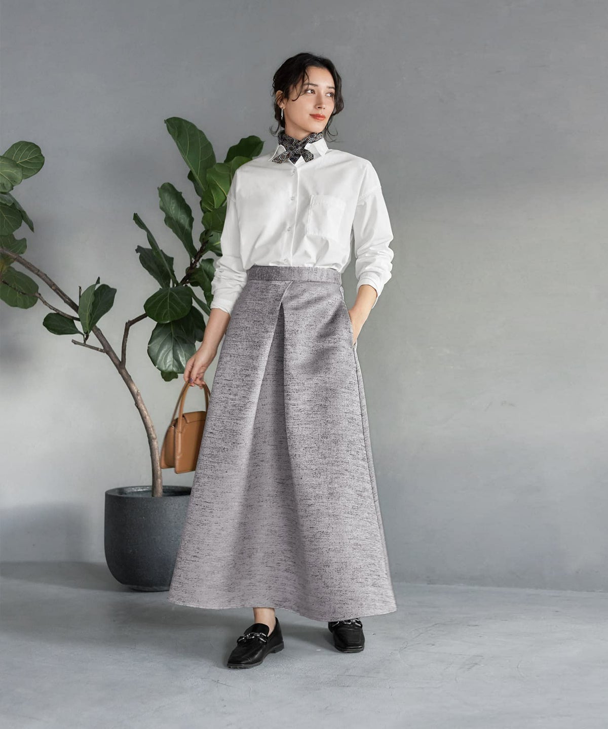 着用イメージ 165cm 着用サイズ S グレー