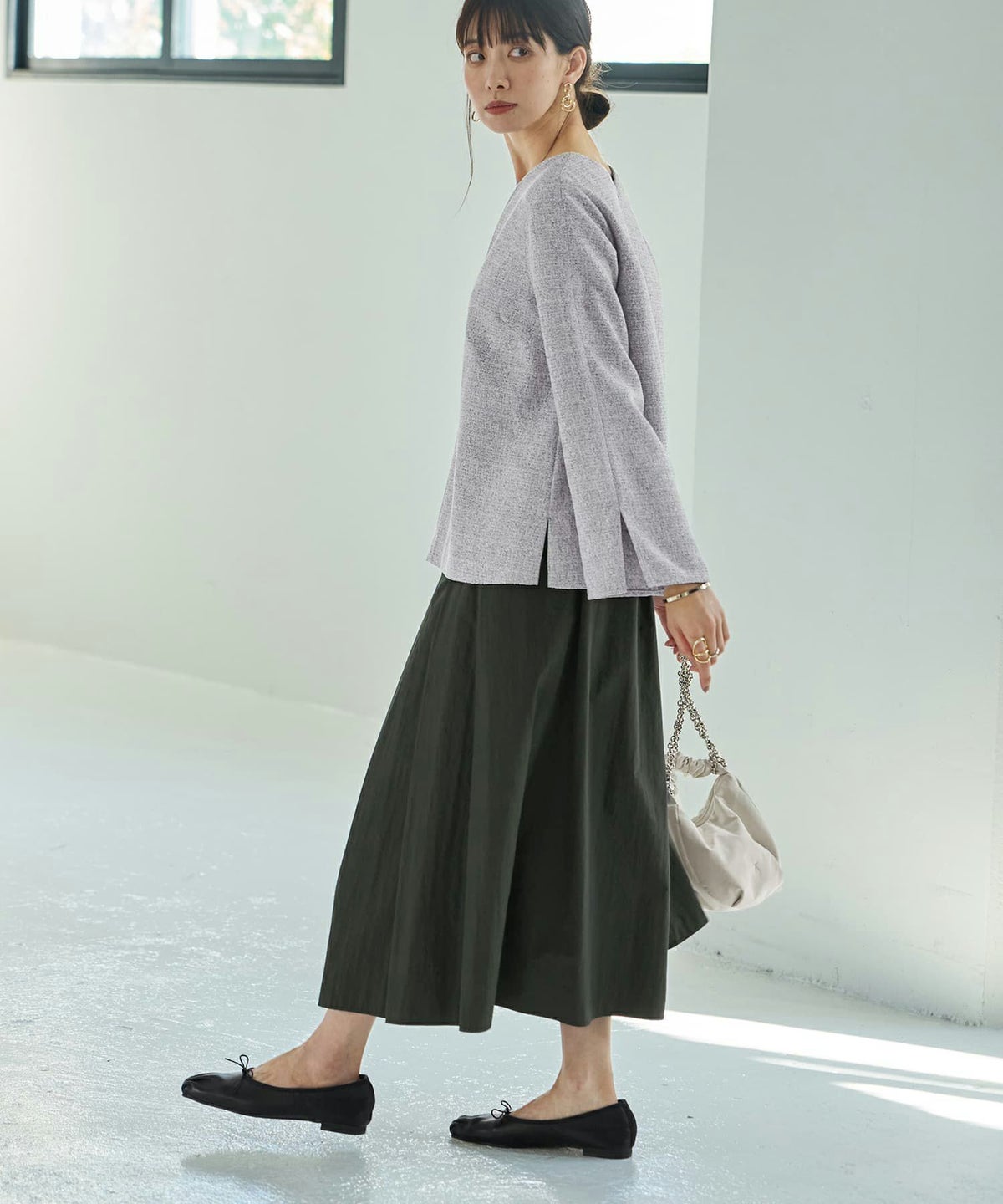 着用イメージ 165cm グレーミックス