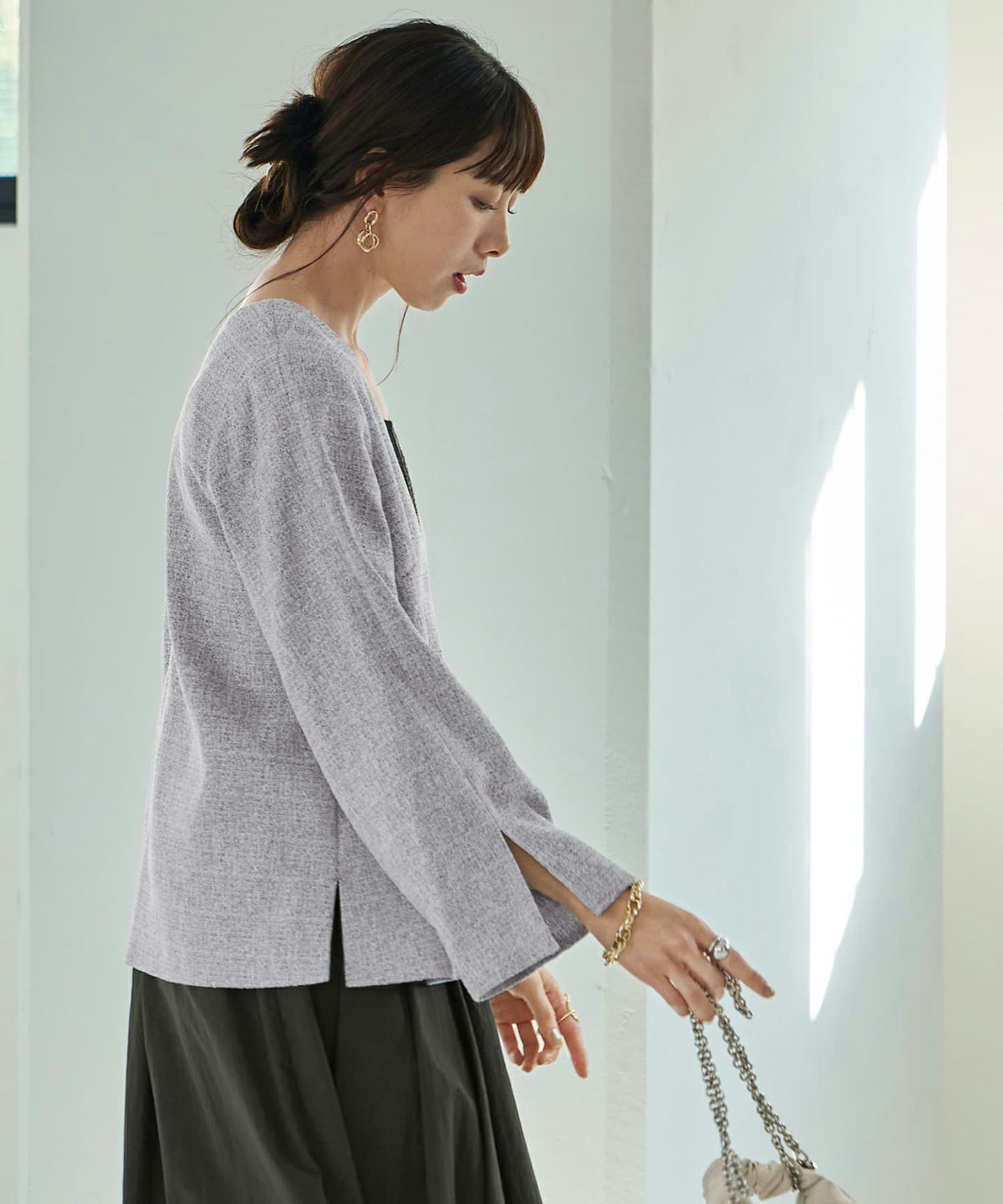 着用イメージ 165cm グレーミックス