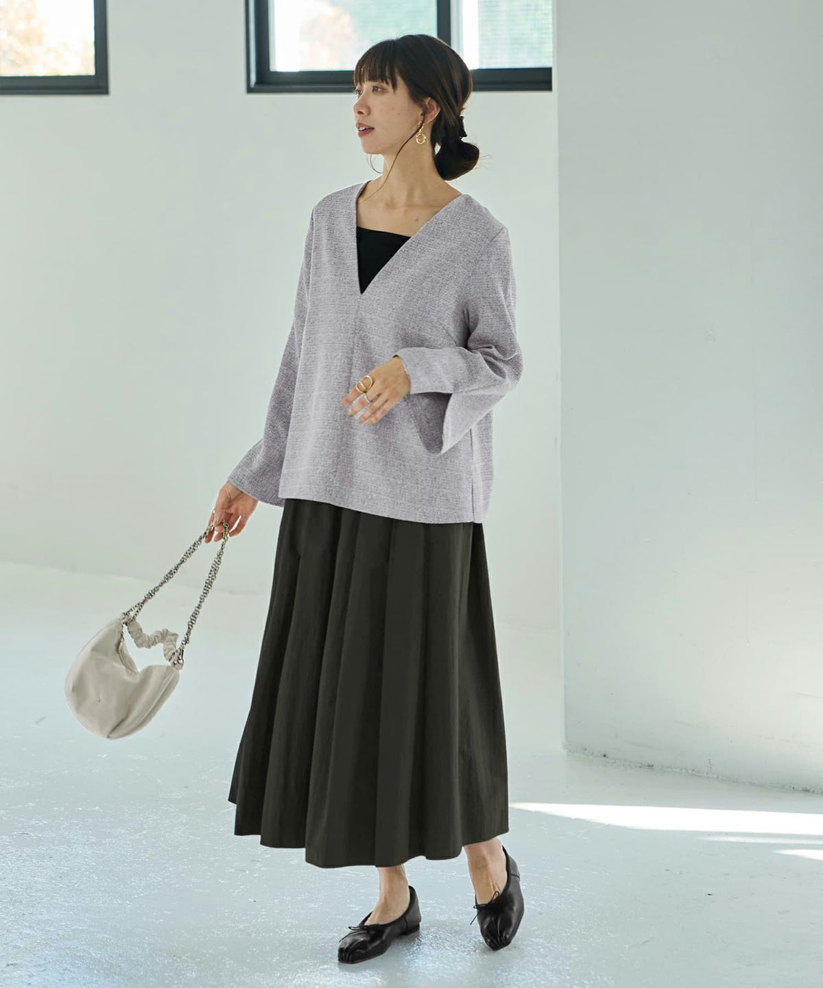 着用イメージ 165cm グレーミックス