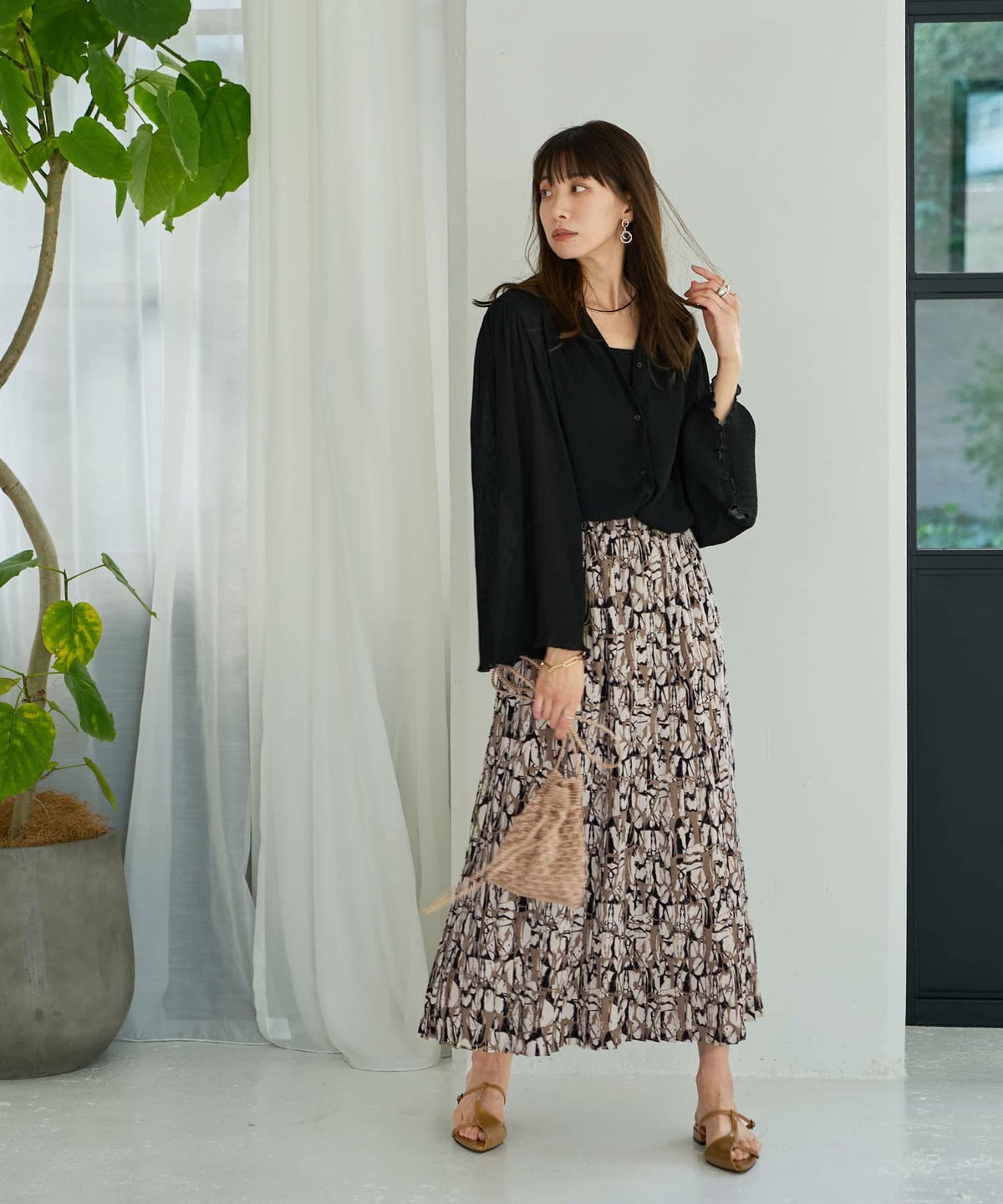 着用イメージ 165cm 02サイズ ベージュミックス