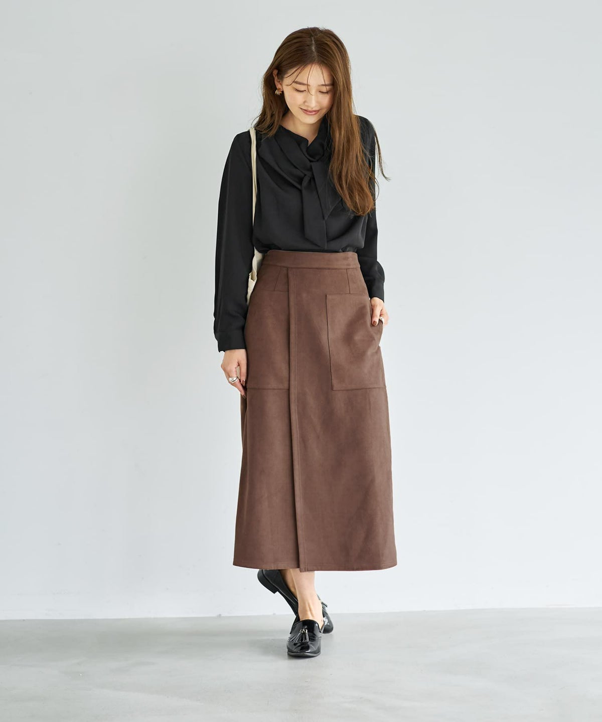 着用イメージ 166cm ブラック