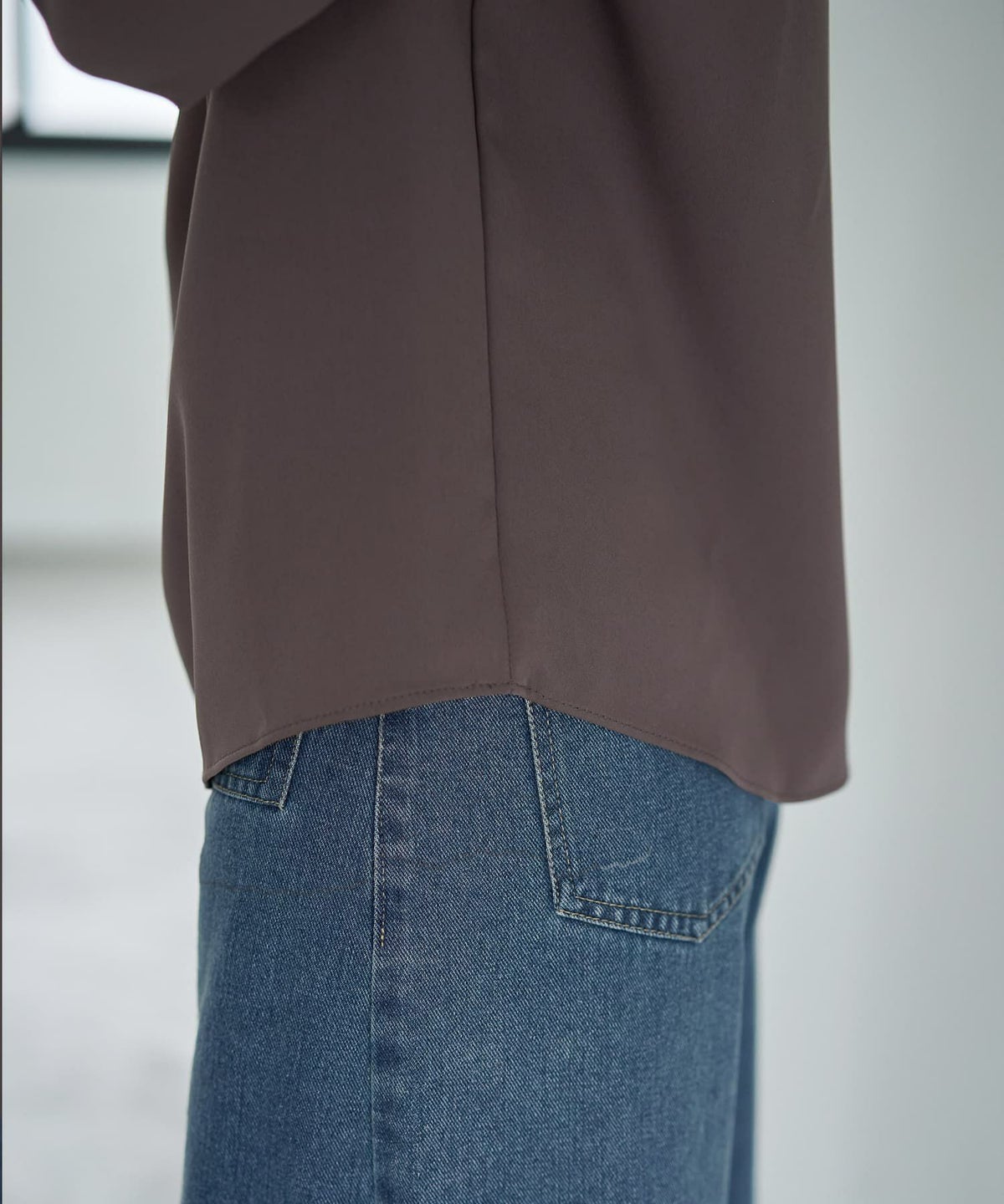 着用イメージ 166cm アッシュブラウン