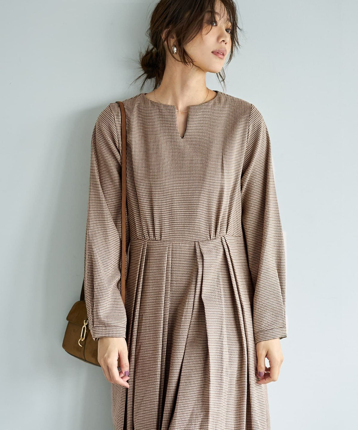 着用イメージ 166cm ベージュミックス 02サイズ