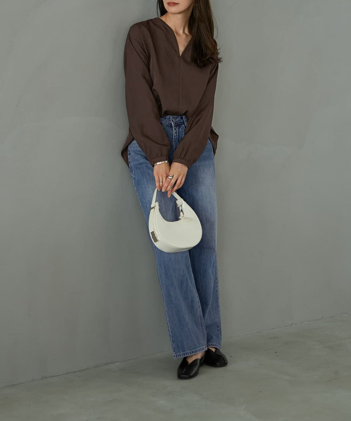 着用イメージ 165cm ブラウン