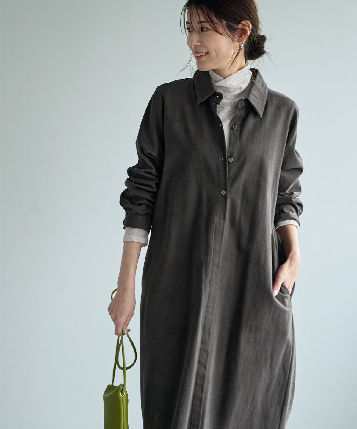 着用イメージ 168cm チャコール