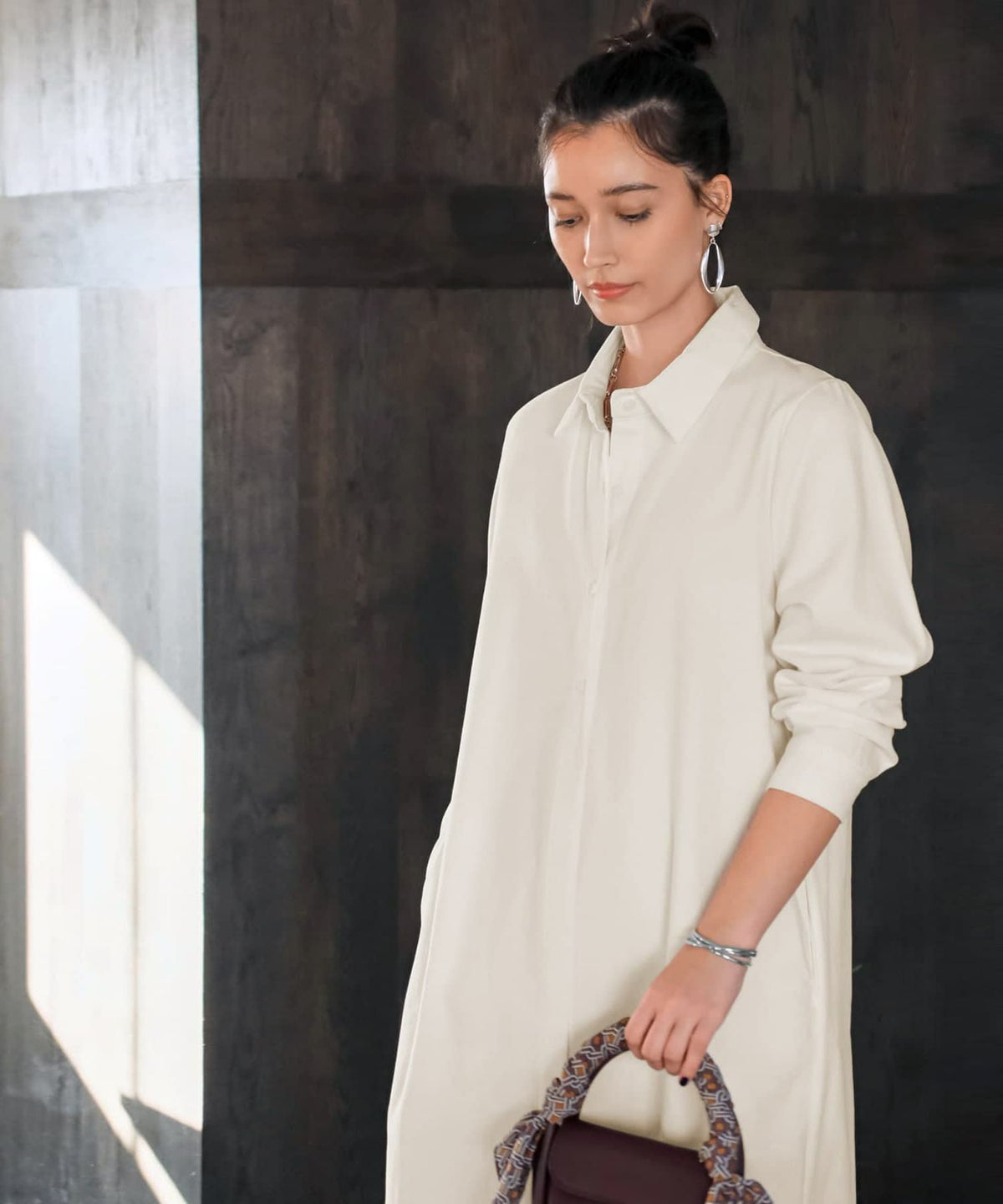 着用イメージ 165cm オフホワイト