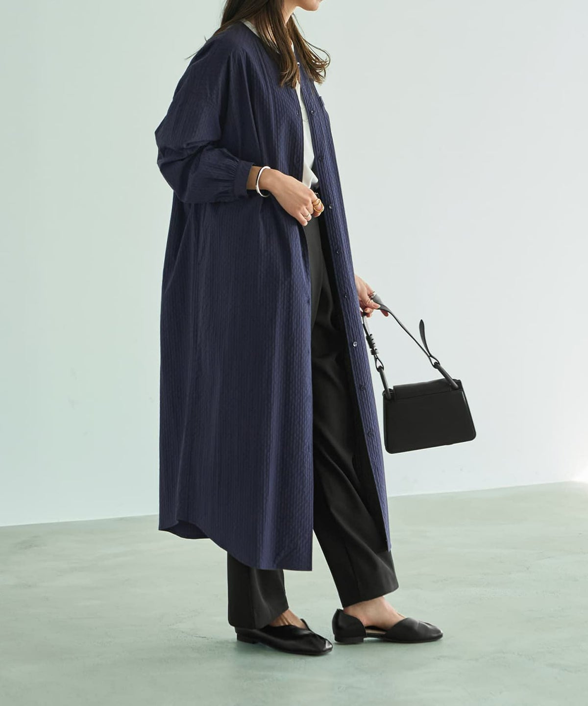 着用イメージ 165cm ネイビー