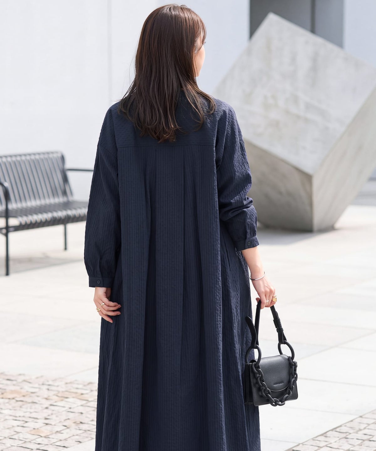着用イメージ 163cm ネイビー
