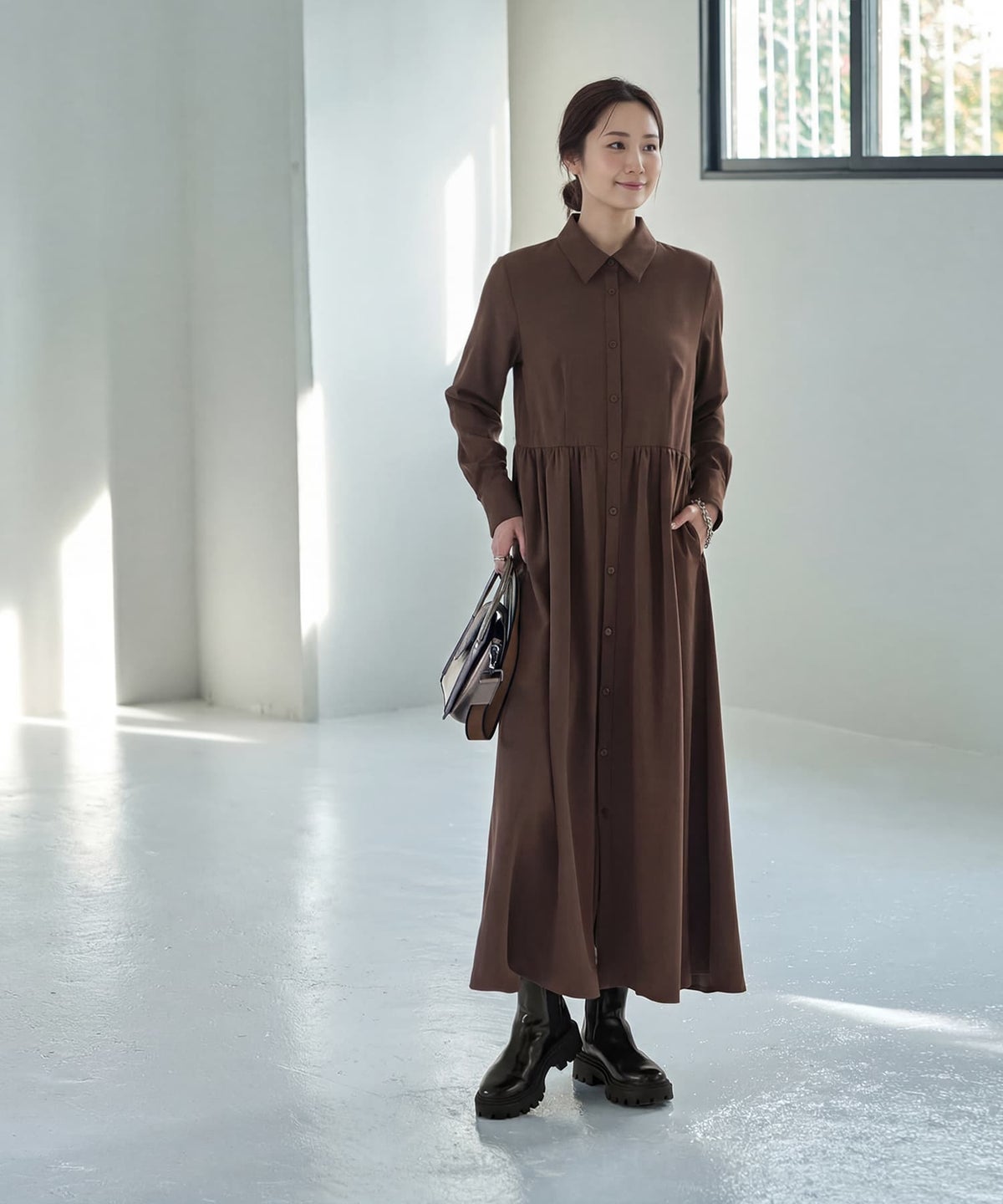 着用イメージ 168cm ブラウン 02サイズ