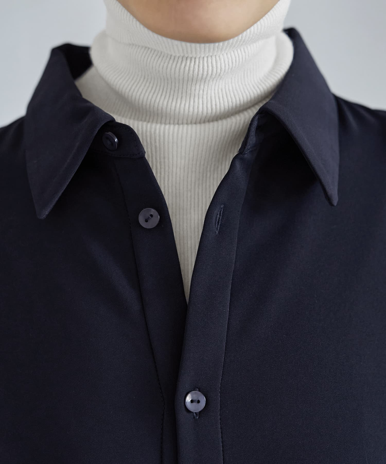 ツイルロングシャツブラウス さらさらツイルロングシャツワンピース | おしゃれな大人レディース