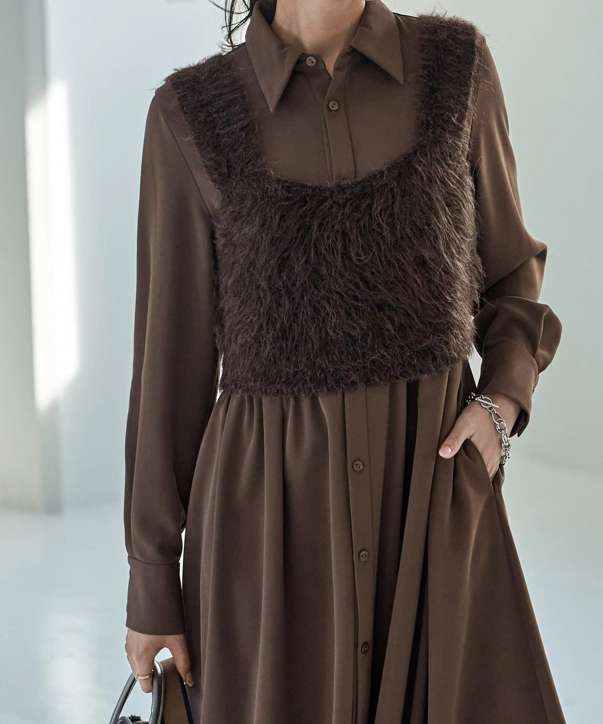 着用イメージ 168cm ブラウン 02サイズ