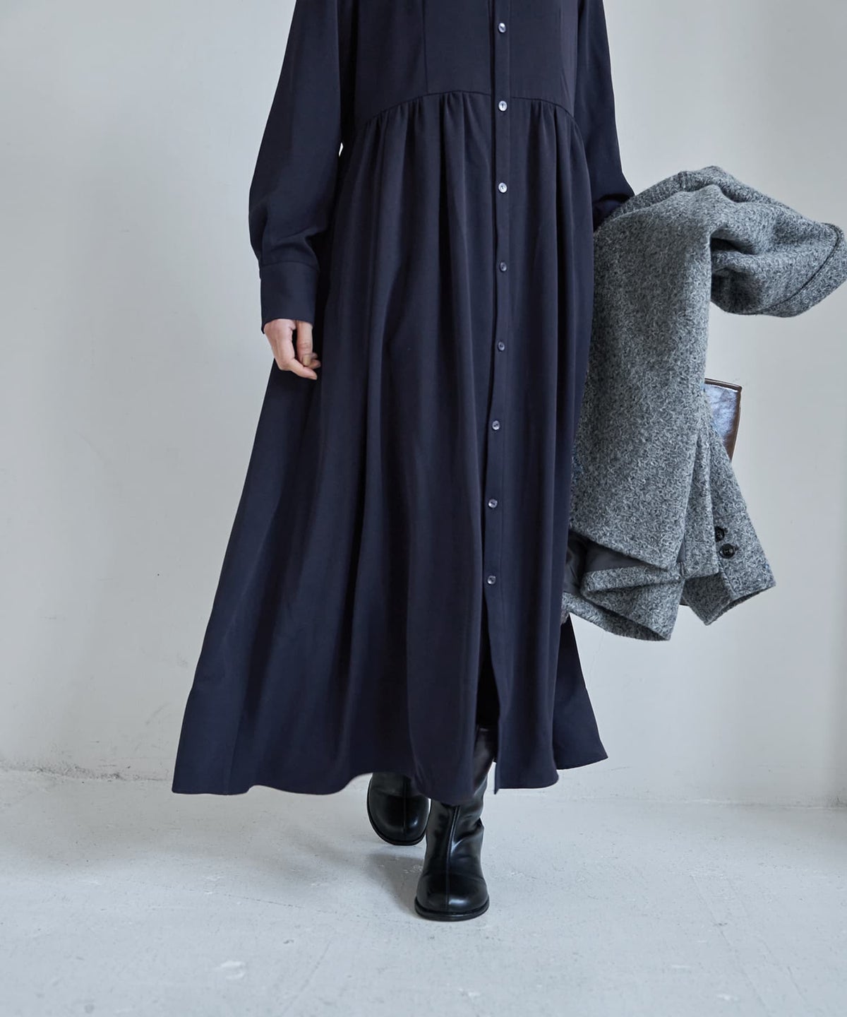 着用イメージ 167cm ネイビー 02サイズ