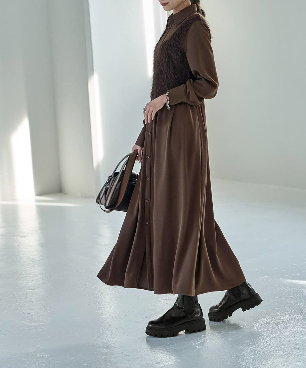 着用イメージ 168cm ブラウン 02サイズ