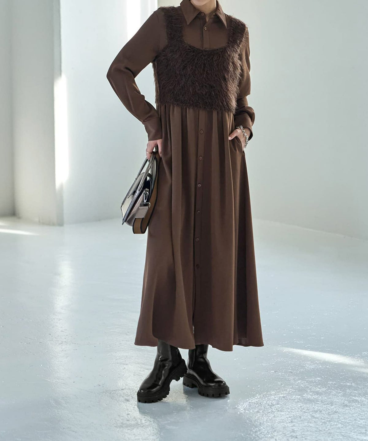 着用イメージ 168cm ブラウン 02サイズ