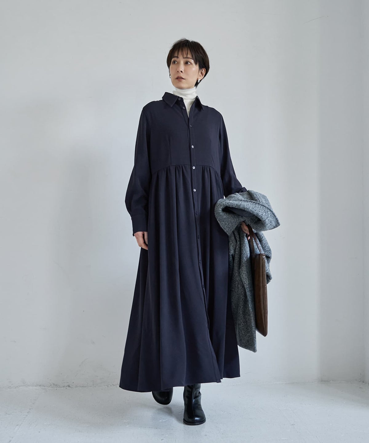 着用イメージ 167cm ネイビー 02サイズ