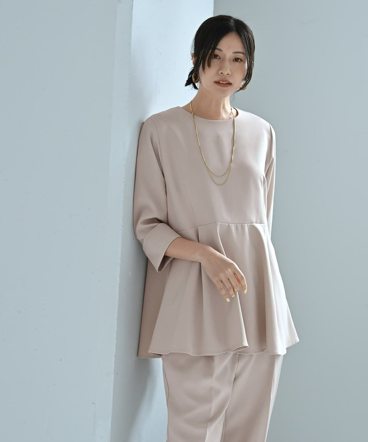 着用イメージ 170cm アイボリー