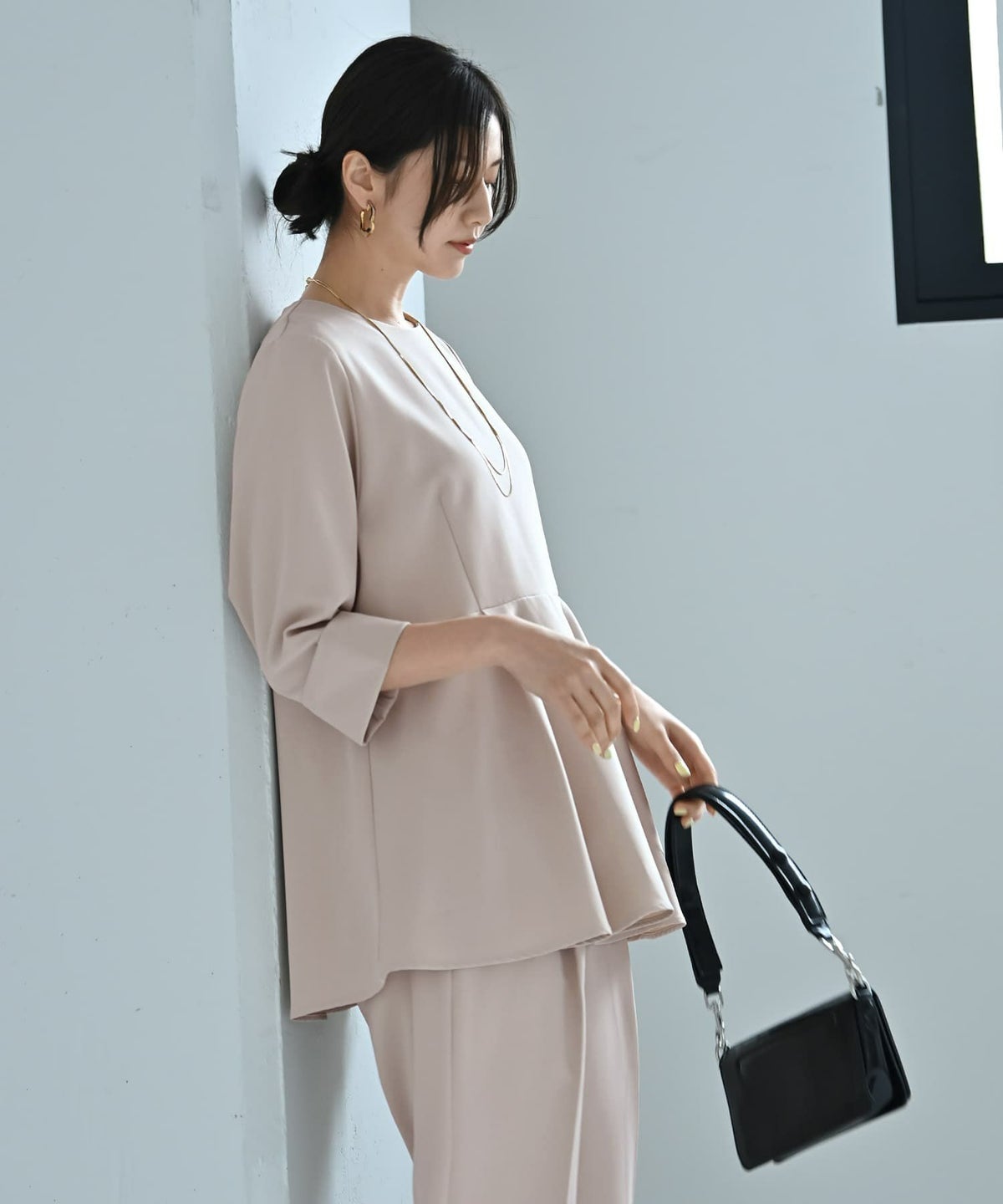 着用イメージ 170cm アイボリー