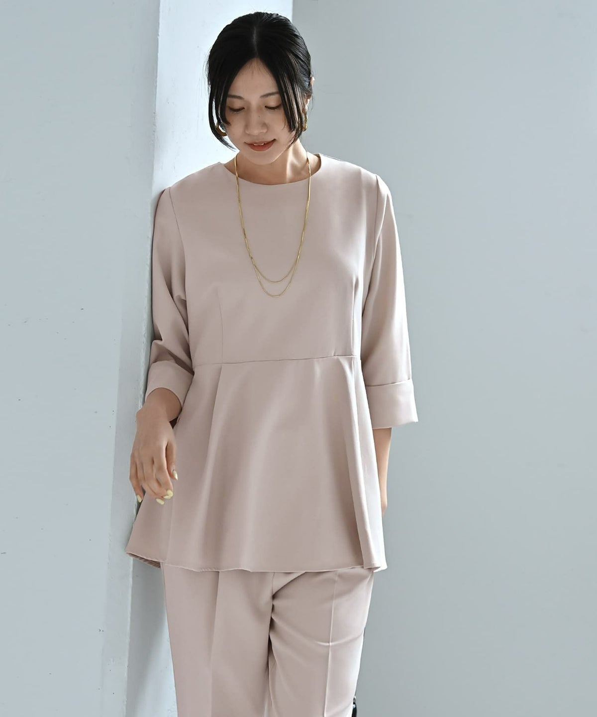 着用イメージ 170cm アイボリー