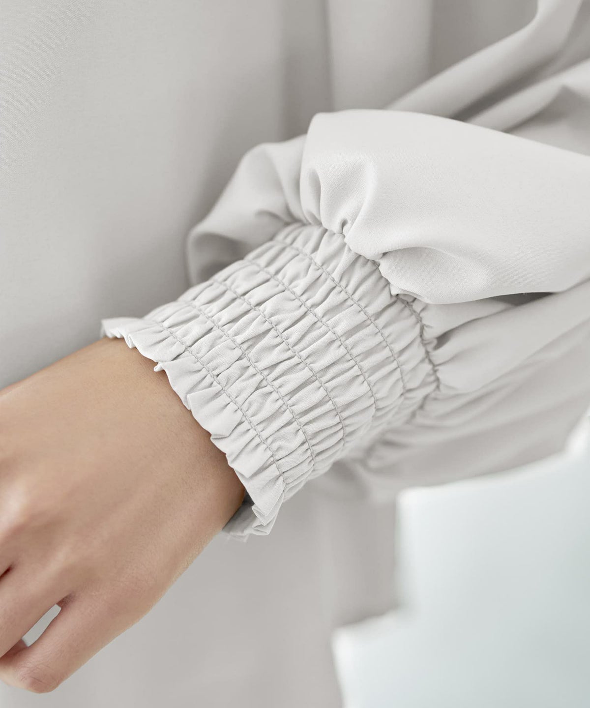 着用イメージ 166cm アイボリー