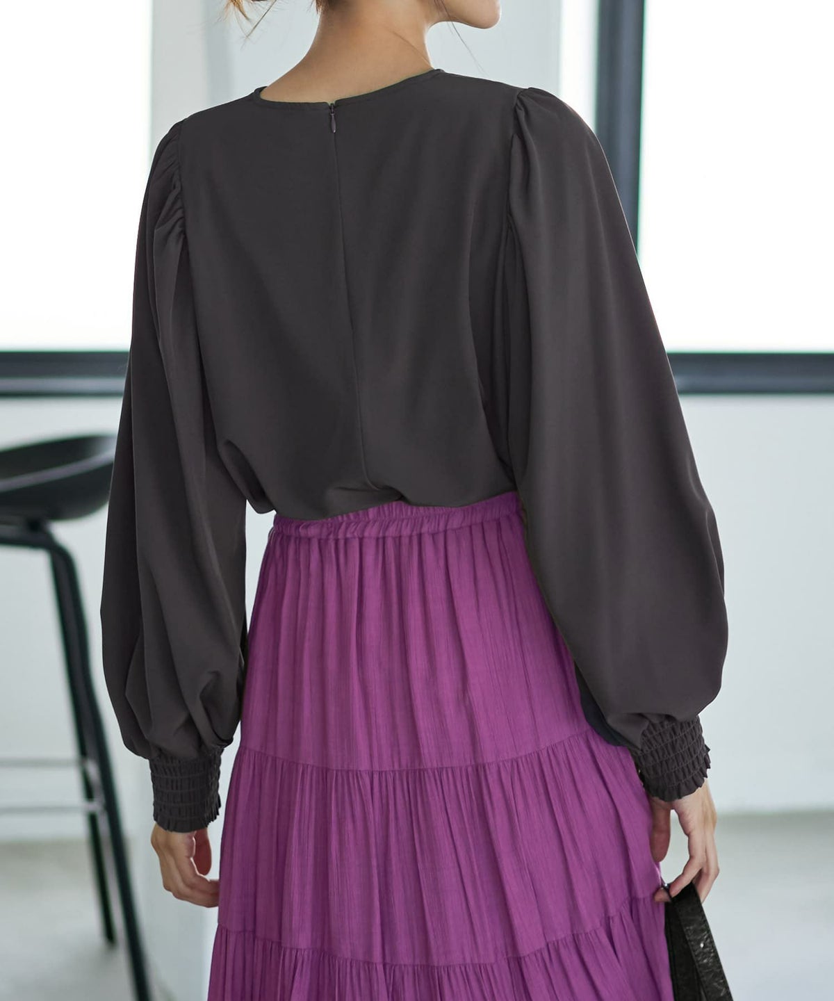 着用イメージ 166cm セピア