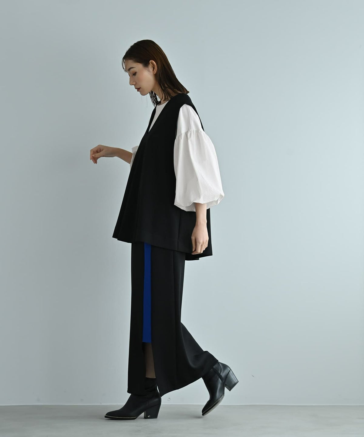 着用イメージ 170cm オフホワイト