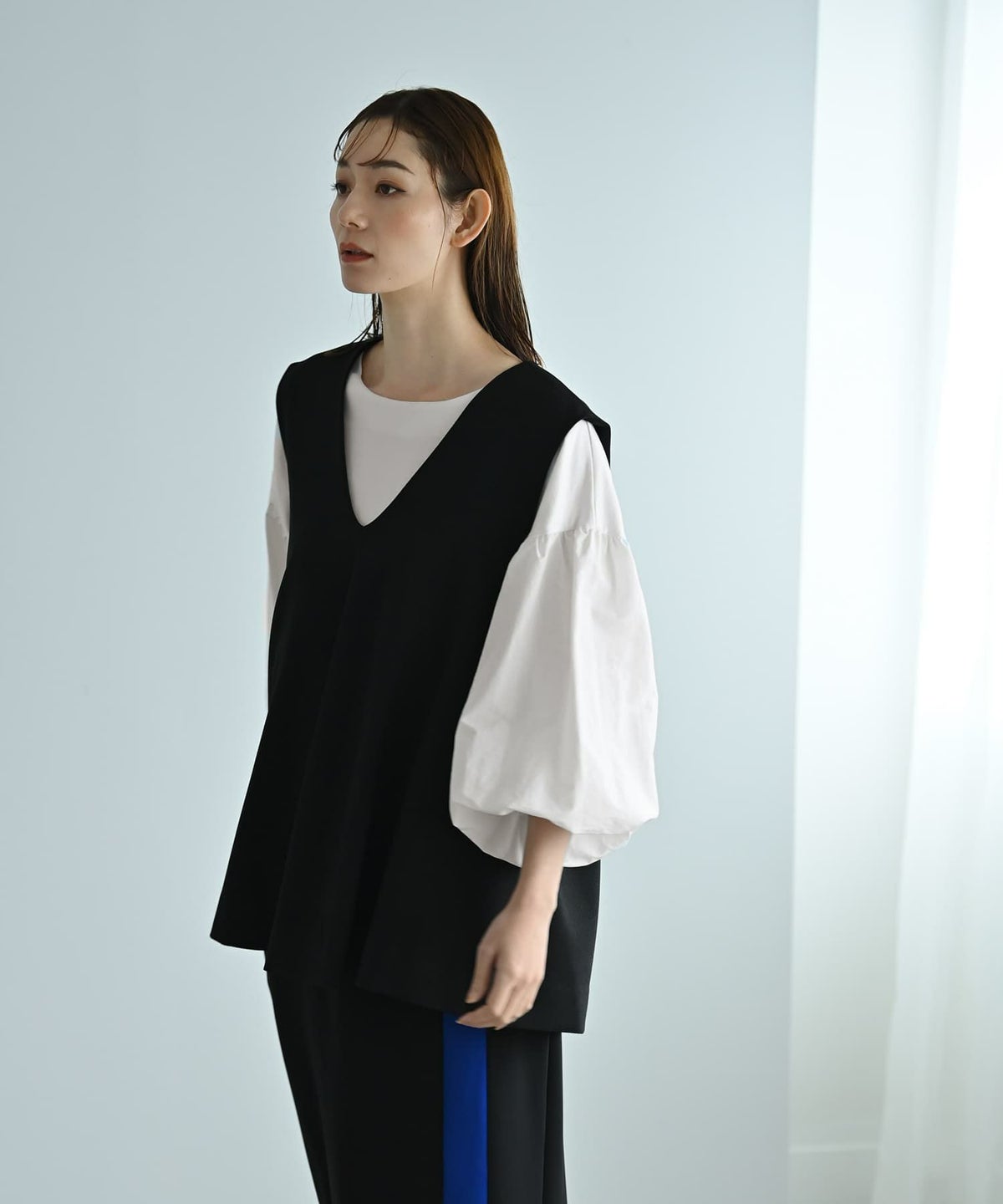 着用イメージ 170cm オフホワイト