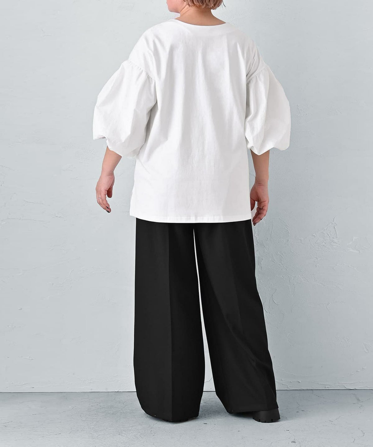 着用イメージ 163cm オフホワイト