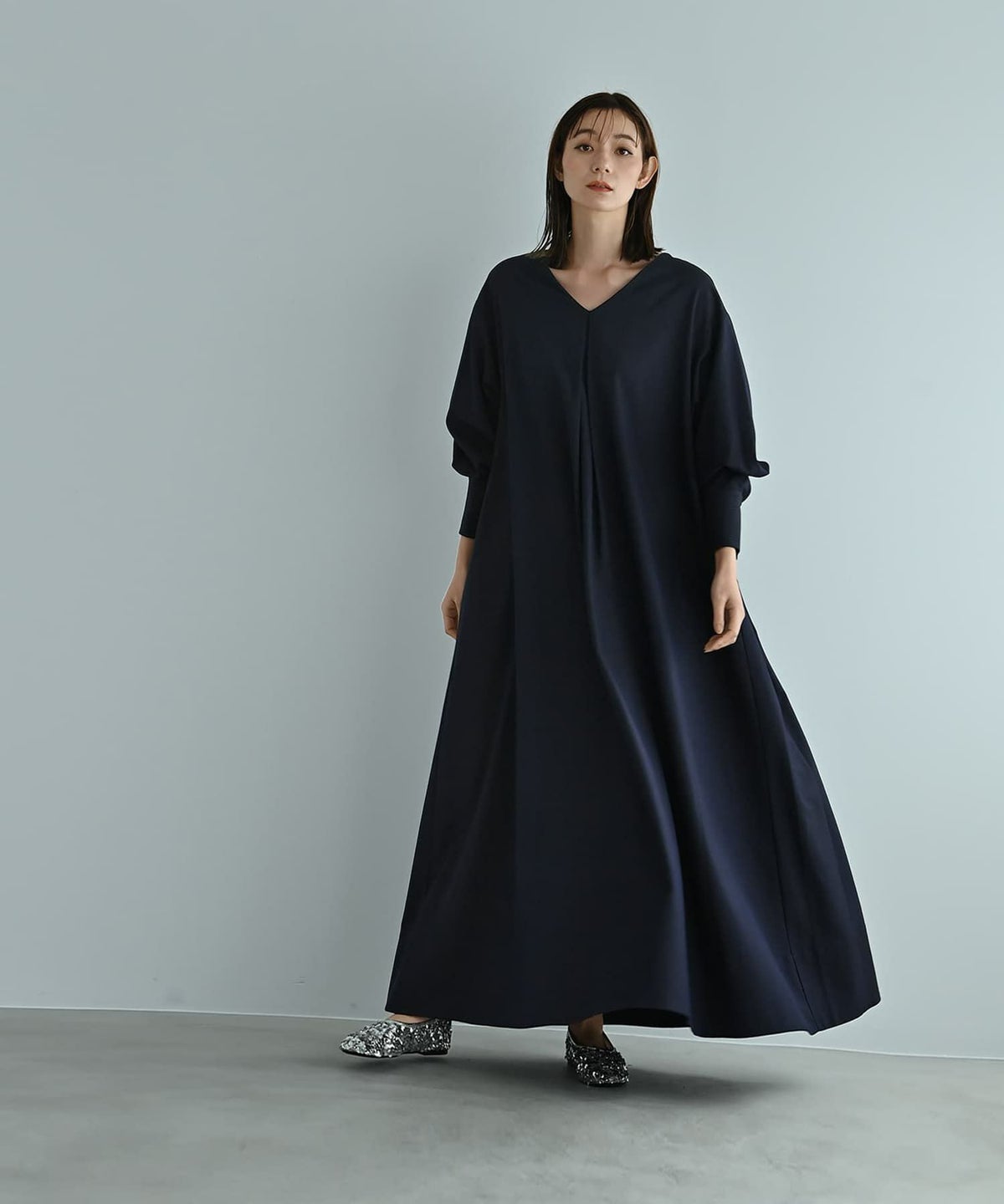 着用イメージ 170cm ネイビー Long