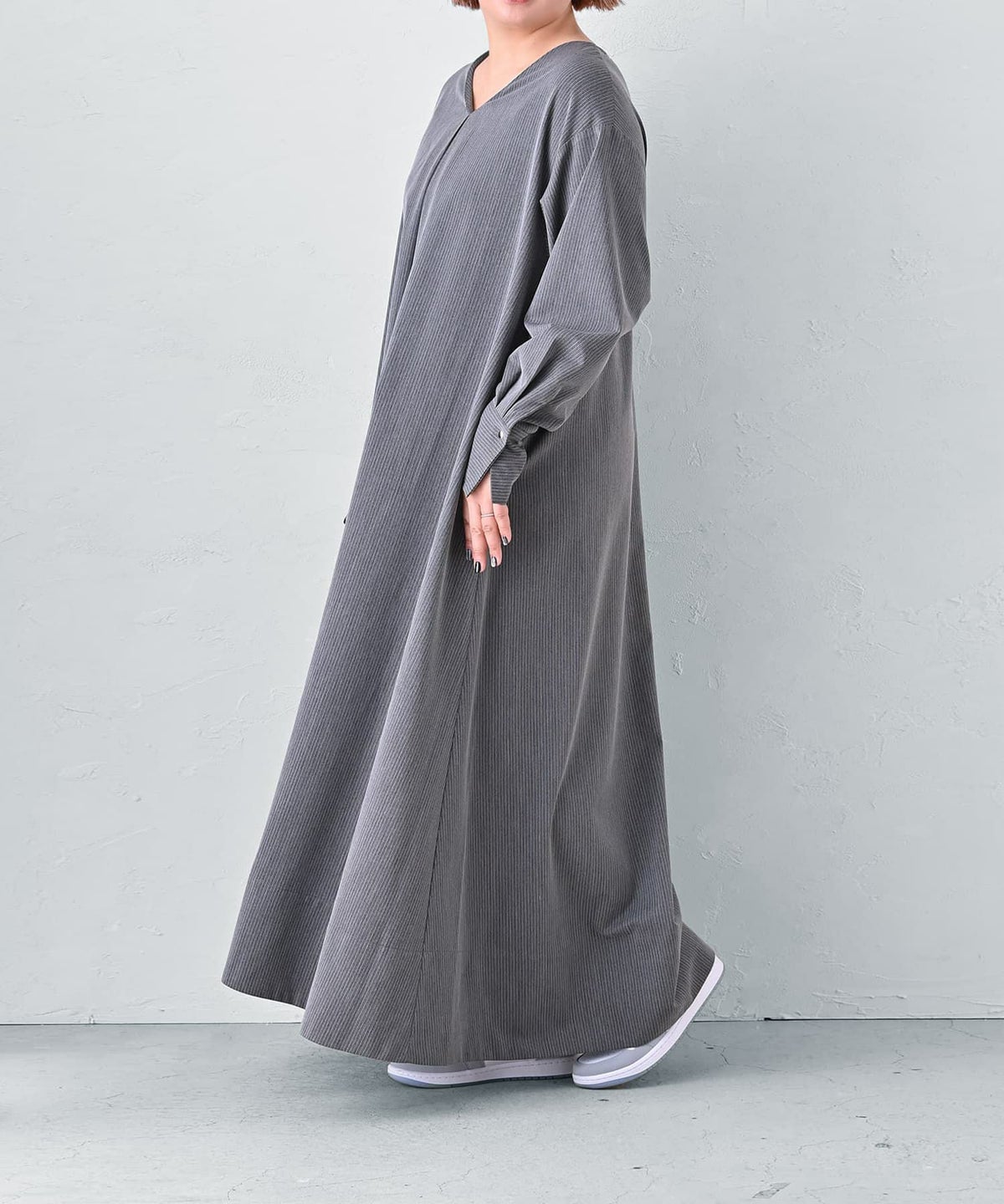 着用イメージ 163cm グレー Regular