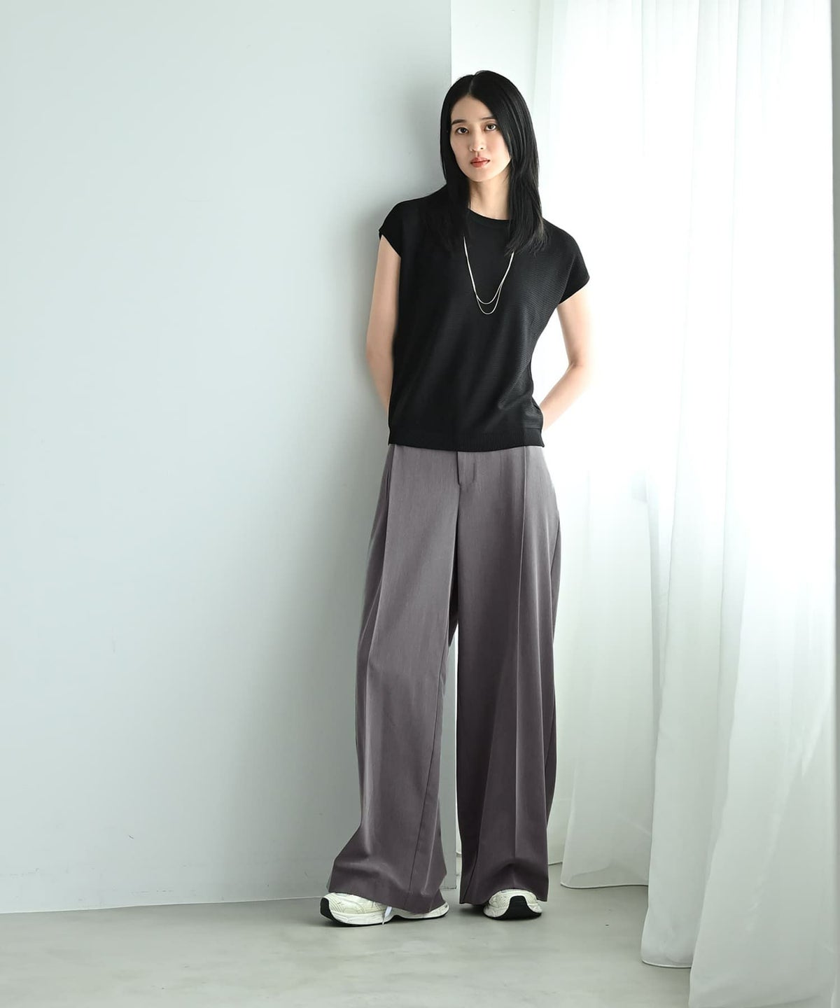 着用イメージ 170cm グレー