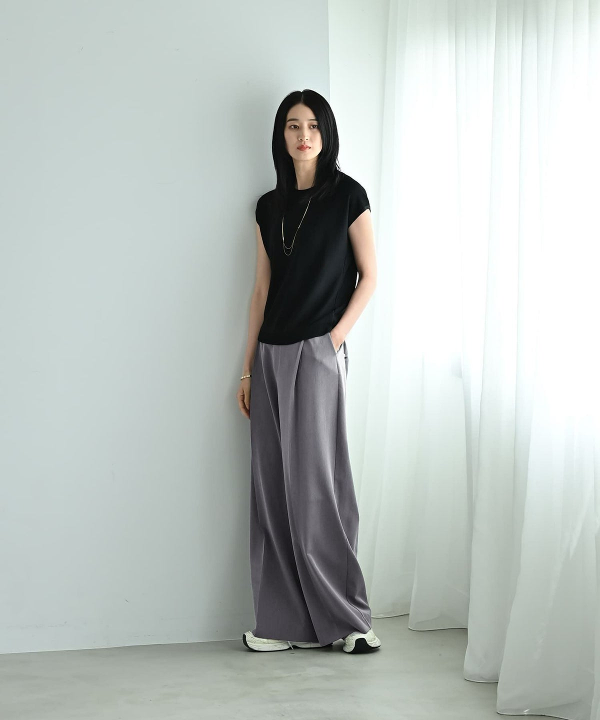 着用イメージ 170cm グレー