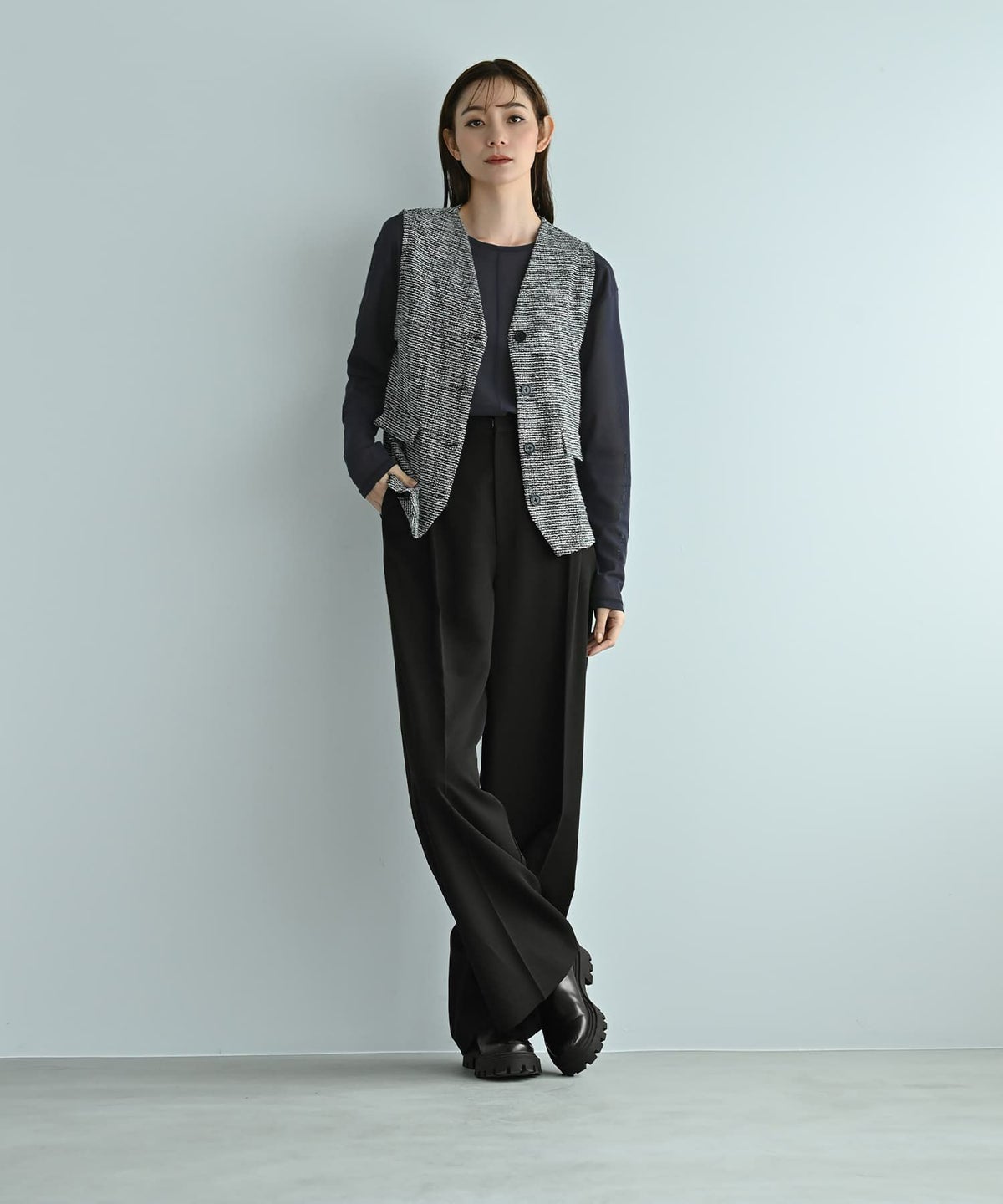 着用イメージ 170cm ブラック